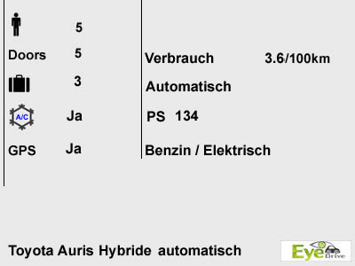toyota auris hybrid automatic DE